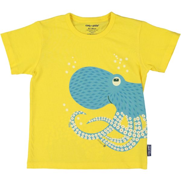 T-shirt van organisch katoen met octopus