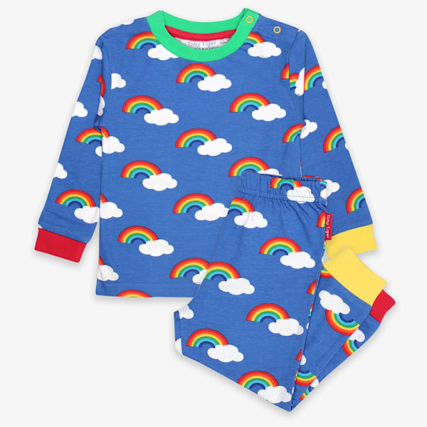 TOBY TIGER Pyjama van biokatoen met regenbogen