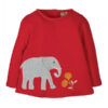 FRUGI Rood shirt met olifantjes